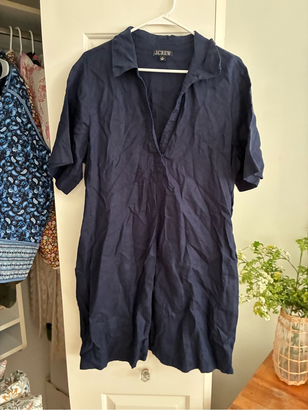 J. Crew Navy Short Sleeve Polo Dress
